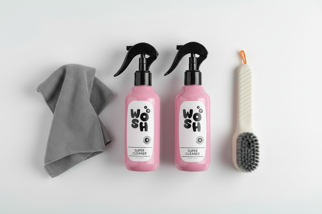 Wosh Super Cleaner Combo Pack Flat Lay